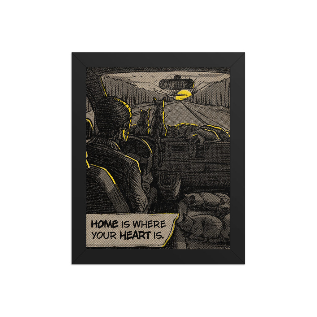 Framed poster