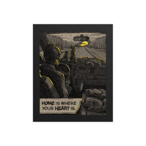 Framed poster