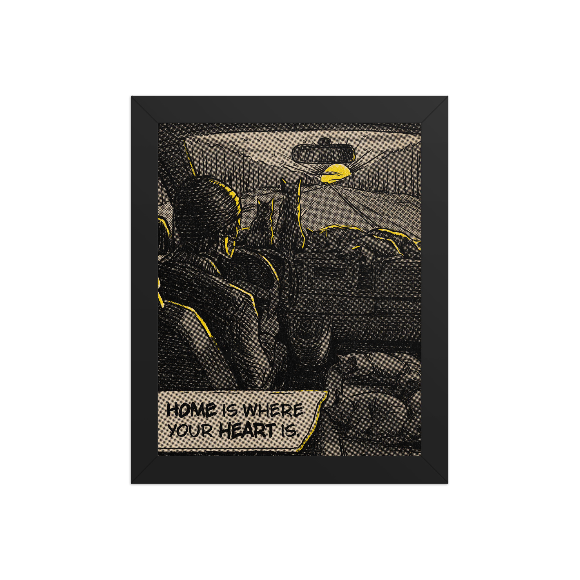 Framed poster