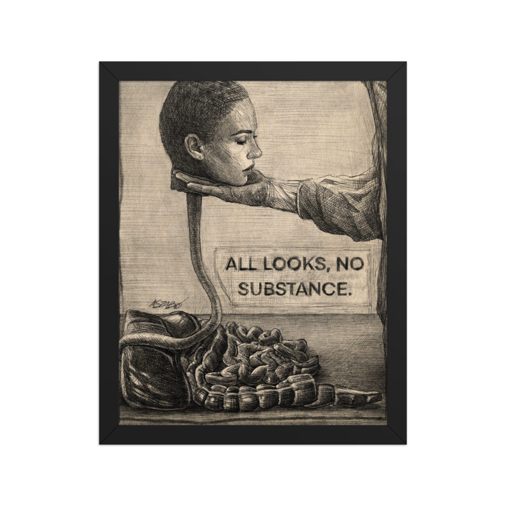 Framed photo paper poster